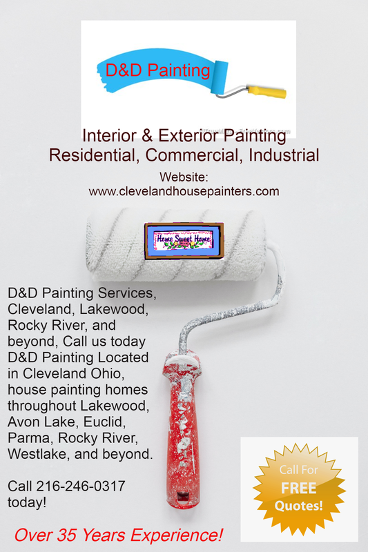 D&D Painting, a Cleveland House Painting Contractor services the following areas: Cleveland, Cleveland Heights, Bay Village, Berea,  Lakewood, Middleburg Heights, Rocky River, University Heights, Westlake, and communities throughout Cuyahoga County, Lake County, Lorain County, and Summit County, Northeast Ohio.