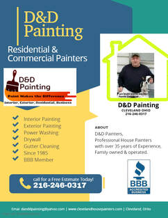 D&D Painting, cleveland painter, house painter, BBB Member